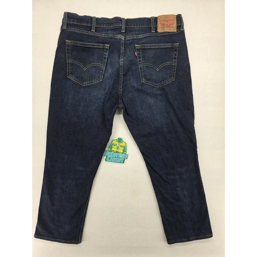 Levis 511 Slim Fit Jeans Mens 40x26 Dark Wash Blue Denim Straight Leg 40x32 Tag